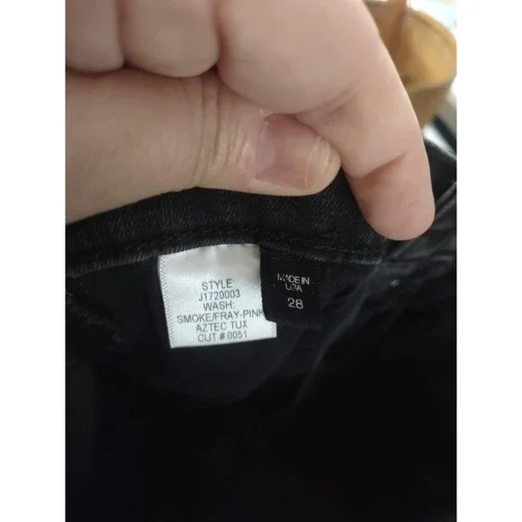 Veronica Beard Womens Carolyn Embroidered 10" Baby Boot Cut Jeans Black Size 28 - Picture 7 of 8